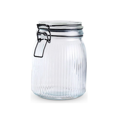 Opbevaringsglas med låg 0,9 liter
