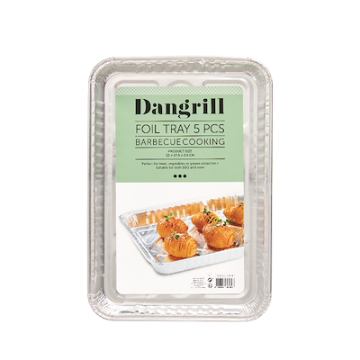Dangrill alubakke 32,5x22,5 cm 5 stk