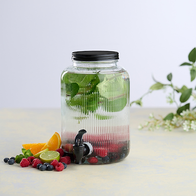 Dispenser med tappehane klar 4 liter