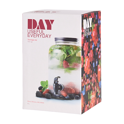 Dispenser med tappehane klar 4 liter