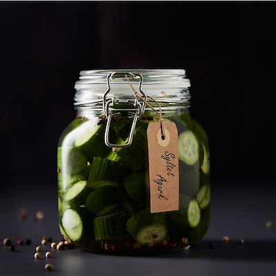 Henkogningsglas firkantet 0,75 liter