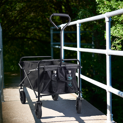 Outfit trækvogn foldbar sort 89x53x63,5 cm