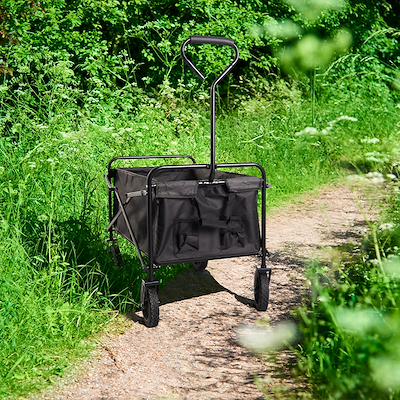 Outfit trækvogn foldbar sort 89x53x63,5 cm