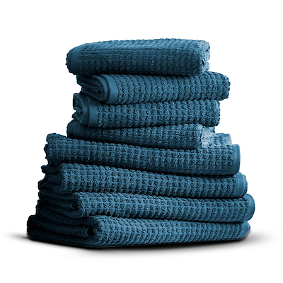 Juna Check håndklædepakke blå 6 stk. 70x140/50x100 cm