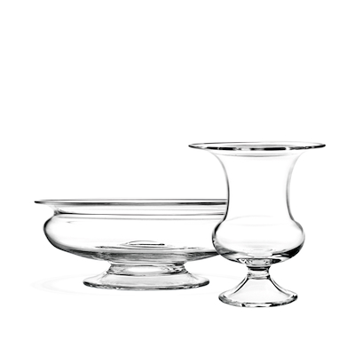 Holmegaard Old English blomsterskål Ø25 + vase H24 klar