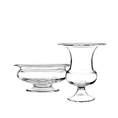 Holmegaard Old English blomsterskål Ø19 + vase H19 klar