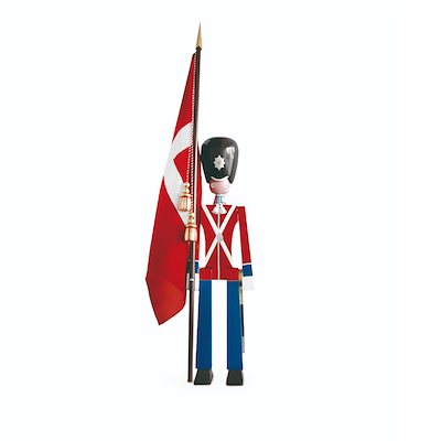 Kay Bojesen Figurines Fanebærer træfigur rød H 154 cm