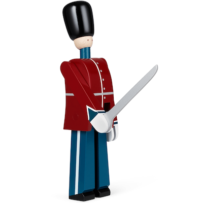 Kay Bojesen Officer Med Sabel lille træfigur rød