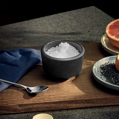 Rosendahl Rå saltkar sort med låg 15 cl