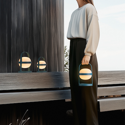 Rosendahl Soft Spot Solar Circular lanterne H25 cm forest green