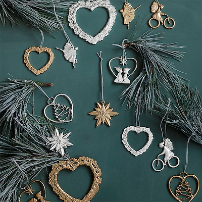 Rosendahl Karen Blixens Jul julehjerte guld 11,5 cm