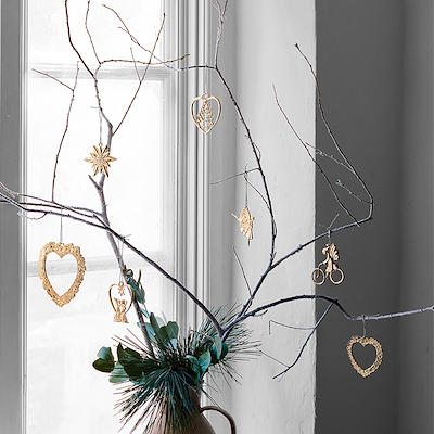 Rosendahl Karen Blixens Jul julehjerte guld 11,5 cm