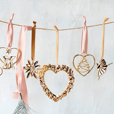 Rosendahl Karen Blixens Jul julehjerte guld 11,5 cm