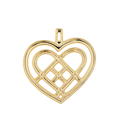 Rosndahl Karen Blixens jul flettet julehjerte forgyldt 6,5 cm