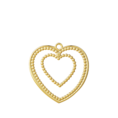Rosendahl Karen Blixen Jul hjertevedhæng guld 12 cm