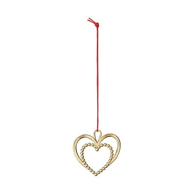 Rosendahl Karen Blixens Jul Perle hjerte forgyldt H6,5 cm