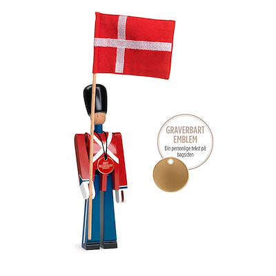 Kay Bojesen lille jubilæum fanebærer med gravérbart emblem