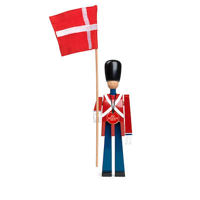 Kay Bojesen lille jubilæum fanebærer med gravérbart emblem