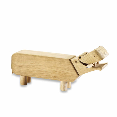 Kay Bojesen flodhest træfigur eg 9 cm