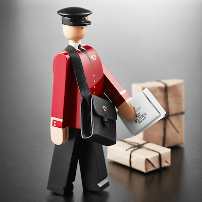 Kay Bojesen Postbud Einar rød 20 cm