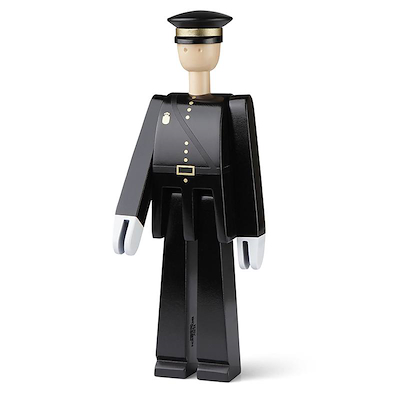 Kay Bojesen Politibetjent sort