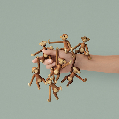 Kay Bojesen mini abe teak/limba 9,5 cm