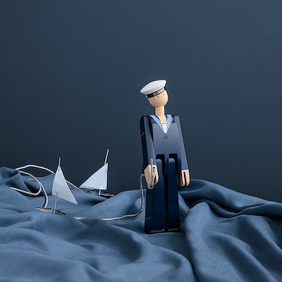 Kay Bojesen Marine træfigur mørkeblå 20,5 cm