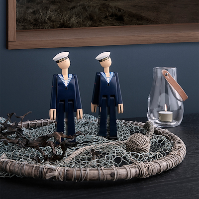 Kay Bojesen Marine træfigur mørkeblå 20,5 cm
