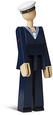 Kay Bojesen Marine træfigur mørkeblå 20,5 cm