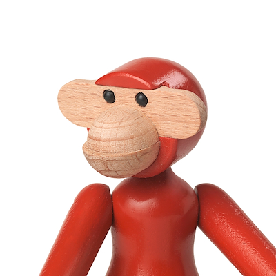 Kay Bojesen mini abe vintage rød 9,5 cm