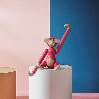 Kay Bojesen mini abe pink 9,5 cm