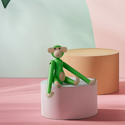 Kay Bojesen mini abe lysegrøn 9,5 cm