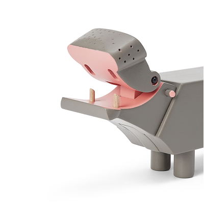 Kay Bojesen Liliput flodhest grå 6 cm