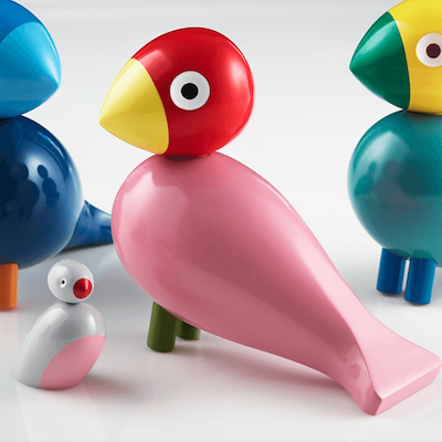 Kay Bojesen sangfugl Ruth lyserød 15,5 cm