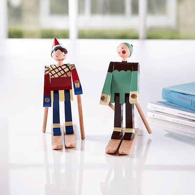 Kay Bojesen Skiløber Boje træfigur grøn 16 cm