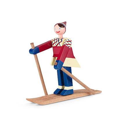 Kay Bojesen Skiløber Datti træfigur rød 15,5 cm