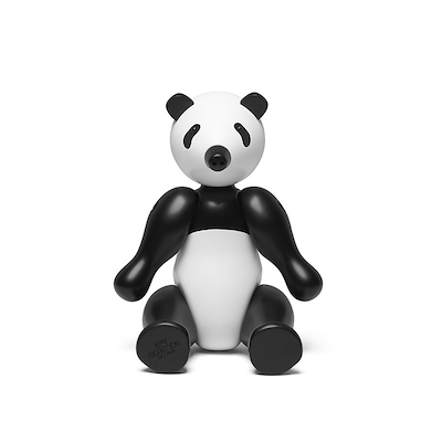 Kay Bojesen Panda træfigur hvid/sort 9,5 cm