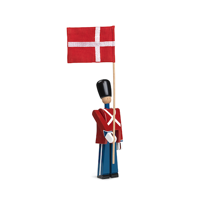 Kay Bojesen Figurines Fanebærer træfigur rød H 29,5 cm