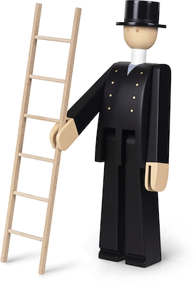 Kay Bojesen Skorstensfejer træfigur sort