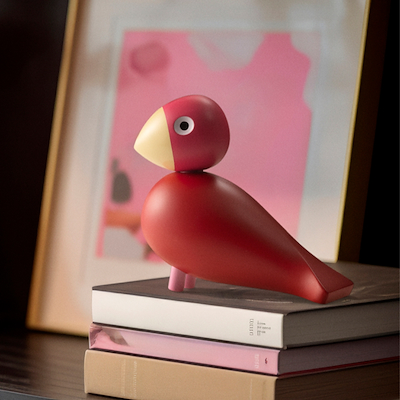 Kay Bojesen Årets sangfugl 2024 Flora rosa/pink 12,5 cm