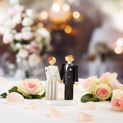 Kay Bojesen Brudgom H12 cm blå/sort/hvid