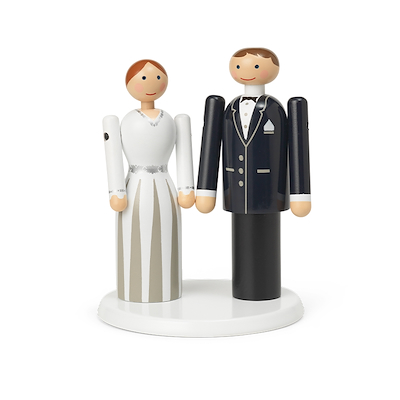 Kay Bojesen platform til Brudeparret hvid