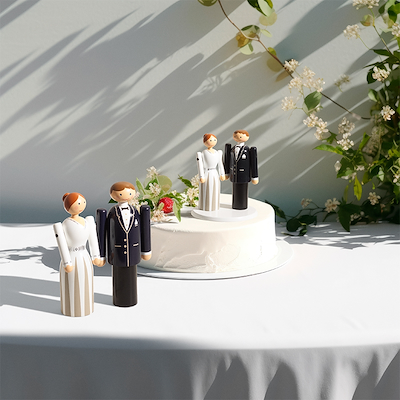 Kay Bojesen platform til Brudeparret hvid