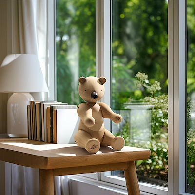 Kay Bojesen Bjørn stor eg/ahorn 40 cm