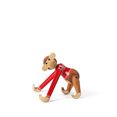 Kay Bojesen mini Abe med juletrøje teaktræ