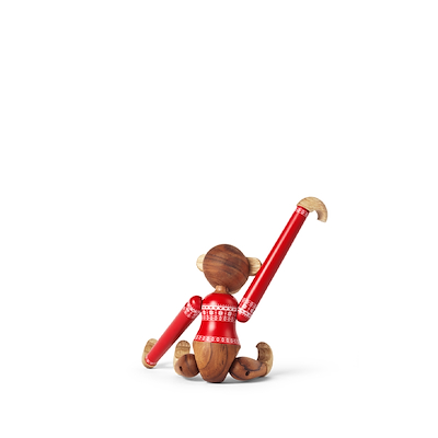 Kay Bojesen mini Abe med juletrøje teaktræ