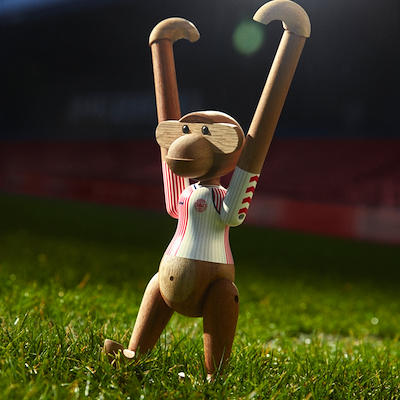 Kay Bojesen abe X DBU retro 86 udebanetrøje mini