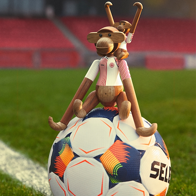 Kay Bojesen abe X DBU retro 86 udebanetrøje lille