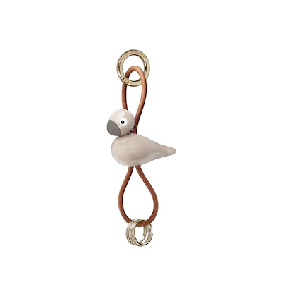 Kay Bojesen Sangfugl nøglering sand H 4,5 cm