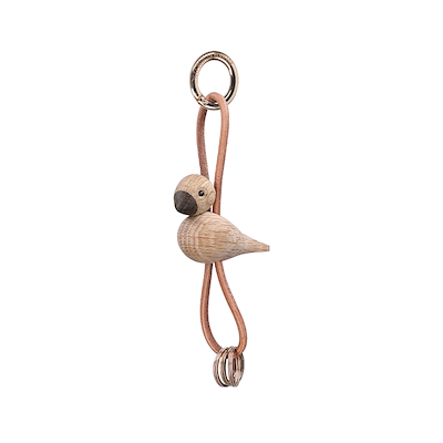 Kay Bojesen Fugle nøglering guld/brun 4,5 cm